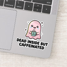 Kawaii spooky grapig dood van binnen maar vol cafe