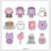 Kawaii Spooky Sweethearts Sticker Pack (Vel)