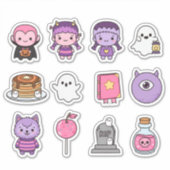 Kawaii Spooky Sweethearts Sticker Pack (Voorkant)