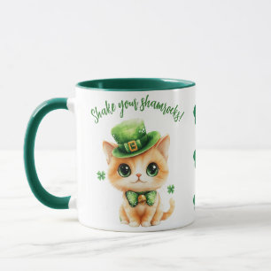 Kawaii St. Patrick's Day Cat Mok - Schattigee Luck