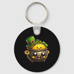 Kawaii St. Patricks Day Pot O Tacos Iers Mexicaans Sleutelhanger