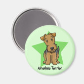 Kawaii Star Airedale Terrier Magneet (Voorkant / Achterkant)