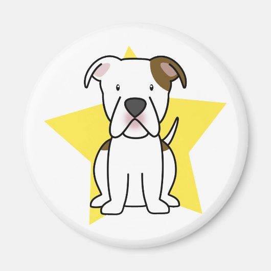 Kawaii Star American Bulldog Magnet (Devant)