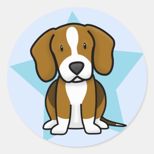 Kawaii Star Beagle Stickers (Voorkant)