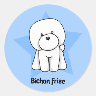 Kawaii Star Bichon Frise Ronde Sticker