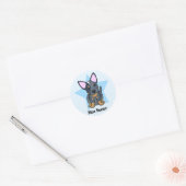 Kawaii Star Blue Heeler Ronde Sticker (Envelop)