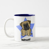 Kawaii Star Bullmastiff Tweekleurige Koffiemok (Links)