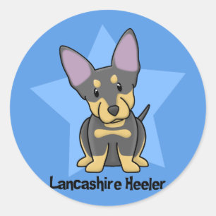Kawaii Star Lancashire Heeler Ronde Sticker