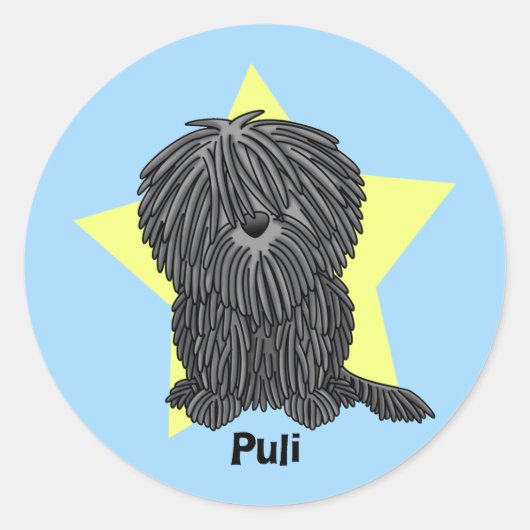 Kawaii Star Puli Ronde Sticker (Voorkant)