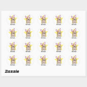 Kawaii Star Red Heeler Ronde Sticker (Vel)