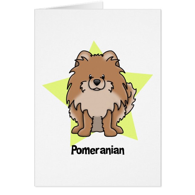 Kawaii Star Red Pomeranian (Voorkant)