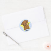 Kawaii Star Vizsla Ronde Sticker (Envelop)