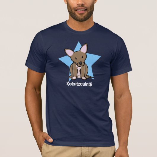 Kawaii Star Xoloitzcuintli T-shirt (Voorkant)