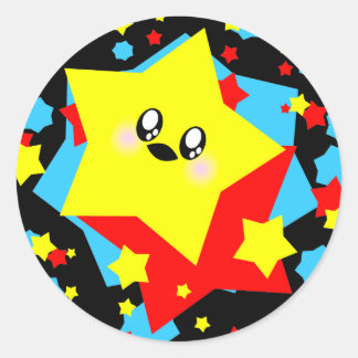 KAWAII STARS COSMIC BLAST RONDE STICKER