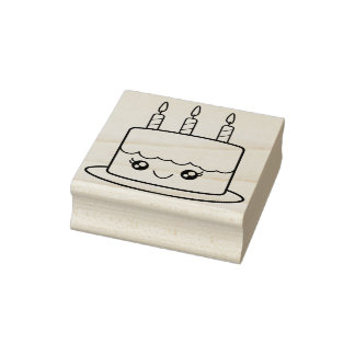 Kawaii stijl verjaardagstaart 	rubberstempel