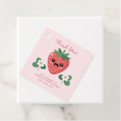 Kawaii Strawberry Baby shower Dank u Bedankjes Labels (In situ)