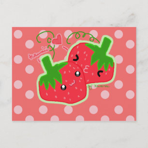 Kawaii Strawberry Briefkaart