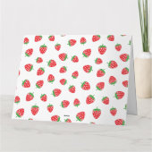 Kawaii Strawberry Frog Bedankkaart (Achterkant)