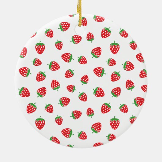 Kawaii Strawberry Frog Keramisch Ornament (Achterkant)