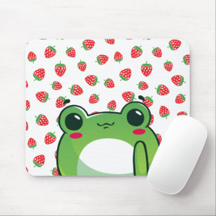 Kawaii Strawberry Frog Muismat