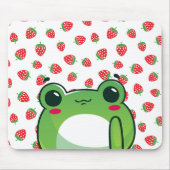 Kawaii Strawberry Frog Muismat (Voorkant)