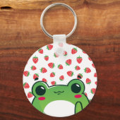 Kawaii Strawberry Frog Sleutelhanger (Voorkant)