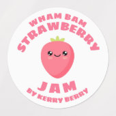 Kawaii Strawberry Jam Labels (Design 2)
