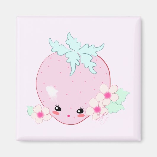 Kawaii Strawberry Magneet (Voorkant)