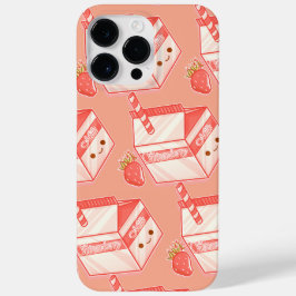 Kawaii Strawberry Milk Carton - Cute Aesthetic Art Case-Mate iPhone 14 Pro Max Hoesje