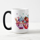 Kawaii Strawberry Sweets and Ice Cream Friends Magische Mok (Links)