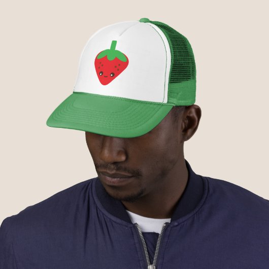 Kawaii Strawberry Trucker Pet (In situ)