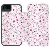 kawaii strepen patroon incipio iPhone portemonnee hoesje (Agenda Open)