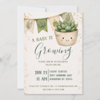 Kawaii Succulent Baby Shower