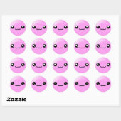 Kawaii Sugar Dots Bubble Gum Happy Sticker Visage (Feuille)