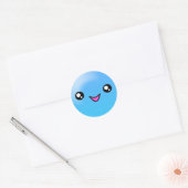 Kawaii Sugar Stippen Blueberry Happy Face Sticker (Envelop)