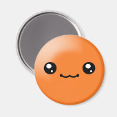 Kawaii Sugar Stippen Sinaasappel Happy Face Magnet Magneet (Voorkant / Achterkant)