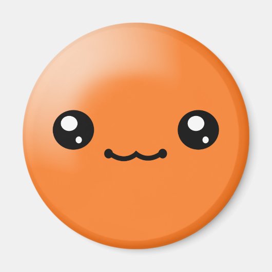 Kawaii Sugar Stippen Sinaasappel Happy Face Magnet Magneet (Voorkant)