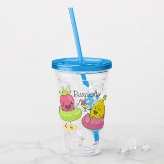 Kawaii Summer Fruit Acryl Drinkbeker
