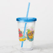 Kawaii Summer Fruit Acryl Drinkbeker (Achterkant)