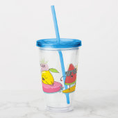 Kawaii Summer Fruit Acryl Drinkbeker (Links)