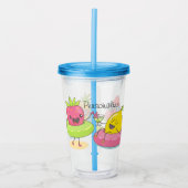 Kawaii Summer Fruit Acryl Drinkbeker (Voorkant)