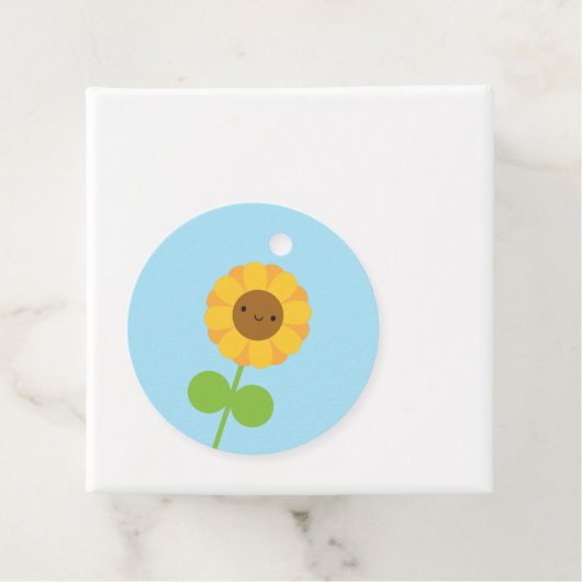 Kawaii Sunflower Bedankjes Labels (In situ)
