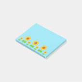 Kawaii Sunflower Post-it® Notes (Schuin)