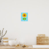 Kawaii Sunflower Poster (Keuken)