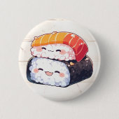 Kawaii sushi #1 ronde button 5,7 cm (Voorkant)