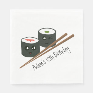 Kawaii Sushi Addict Cute Character Name Birthday Servet