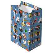 Kawaii Sushi Gift Bag Medium Cadeauzakje (Voorkant Gekanteld)