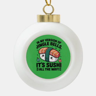 Kawaii Sushi helemaal Keramische Bal Ornament