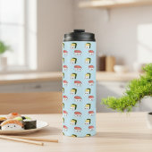 Kawaii Sushi Japans voedselblauw Maki Roll Nigiri Thermosbeker
