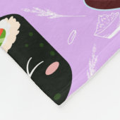 Kawaii Sushi Pattern Fleece Deken (Hoek)
